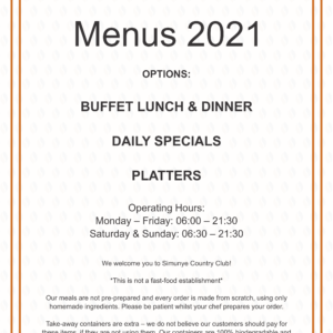 Restaurant Menu Design for RSSC